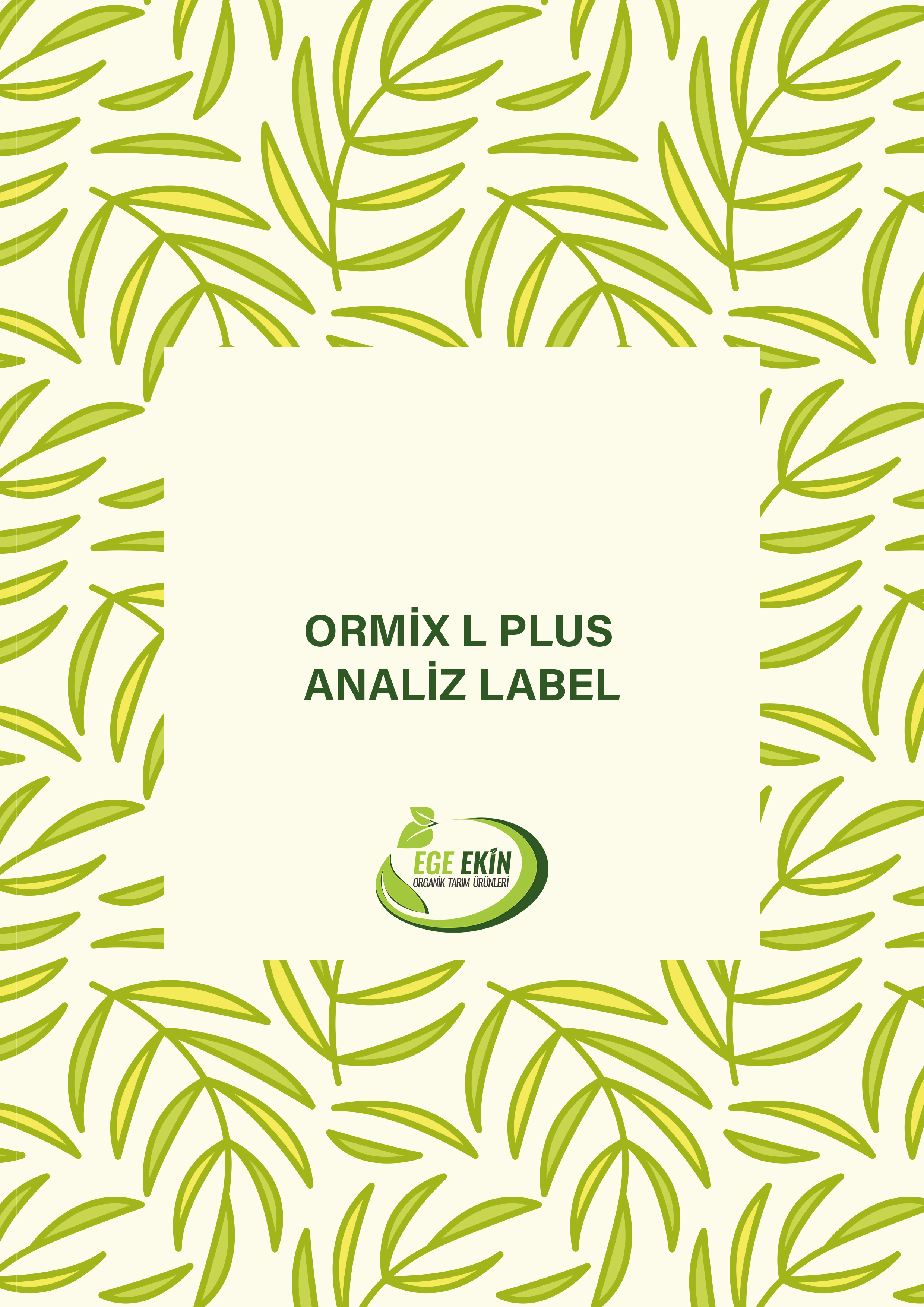ORMİX L PLUS ANALİZ LABEL
